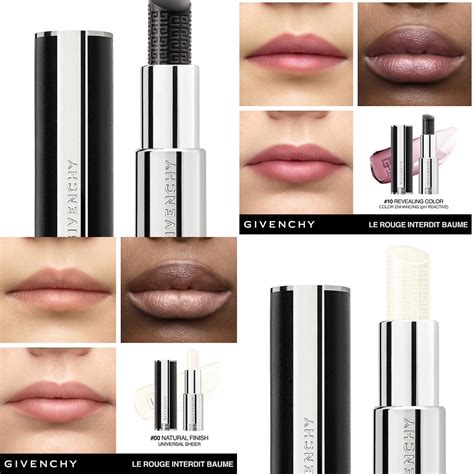 batom givenchy|Givenchy le rouge interdit lip balm.